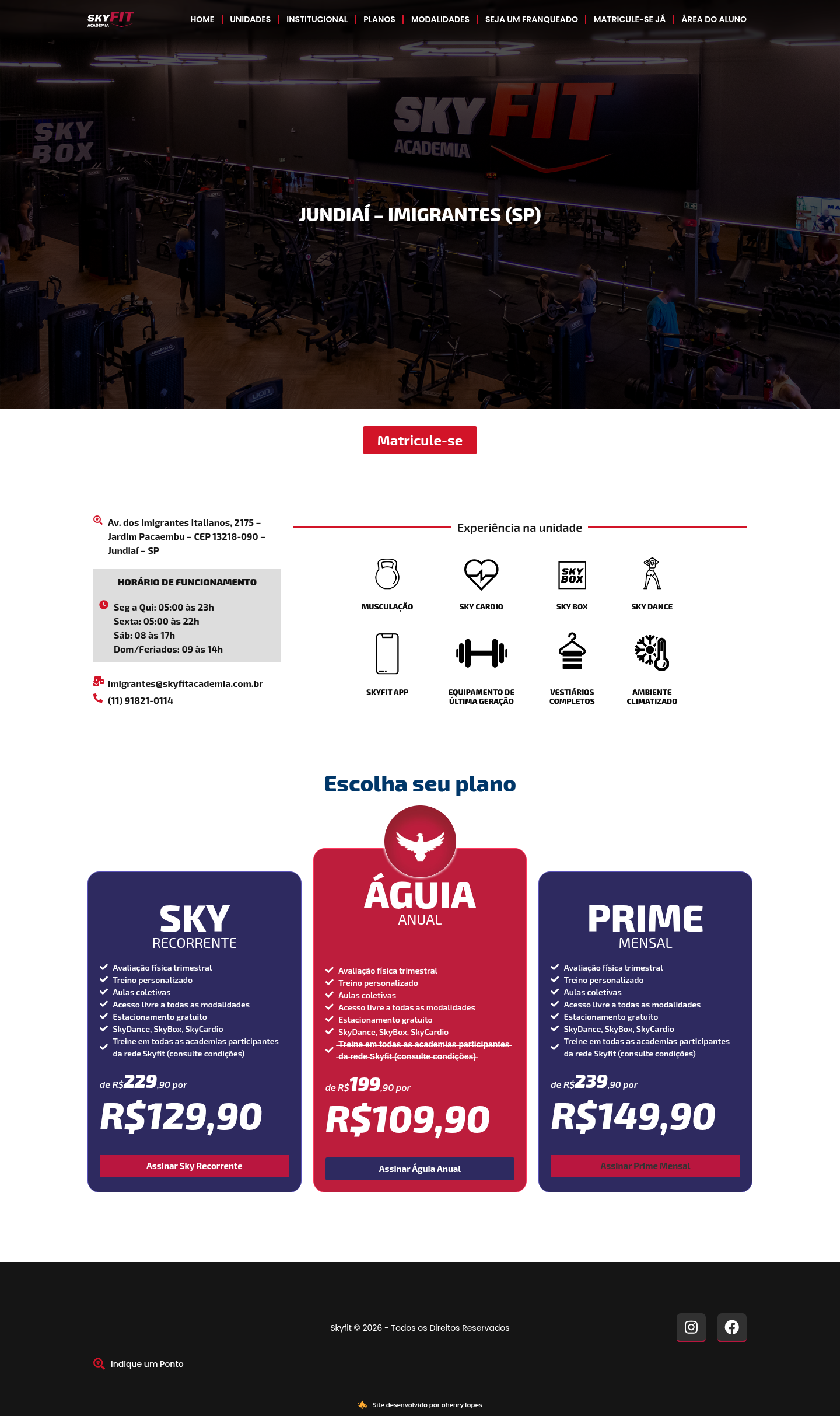 Site oficial da unidade